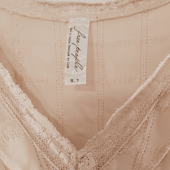 FREE PEOPLE 🐎🌾 rare htf vintage india linen cotton crochet lace tie midi dress - Picture 6 of 9